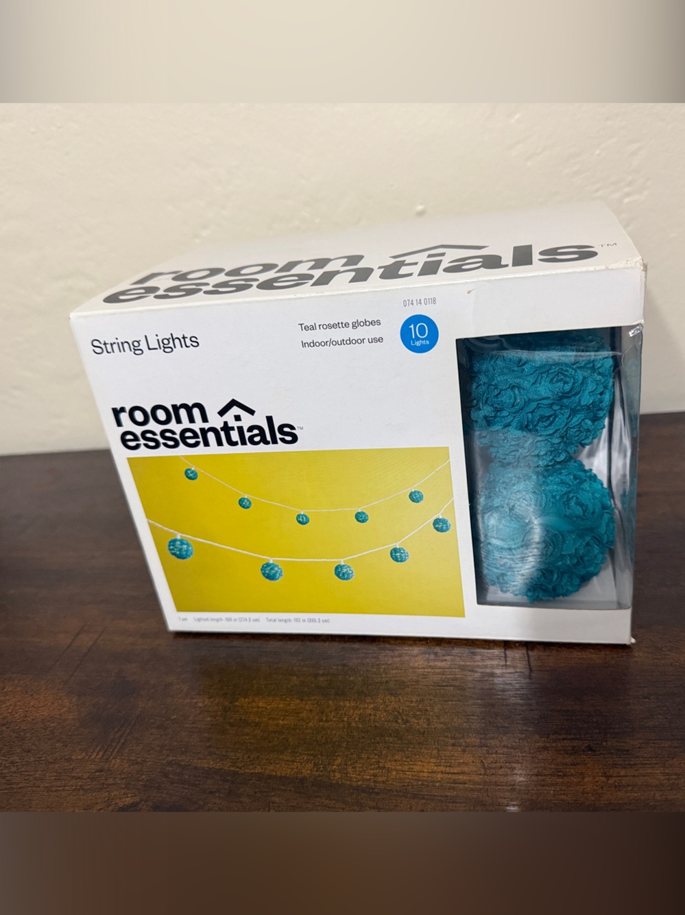 Room Essentials Teal Floral String Lights